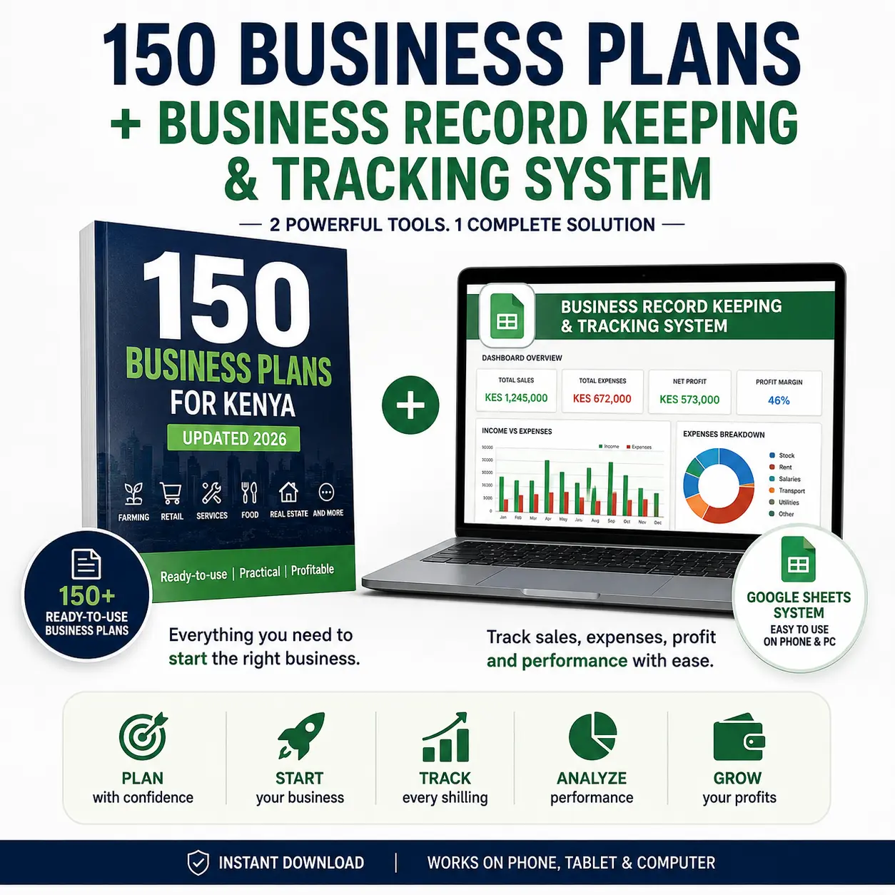 150 Business Plans And Business Record Keeping & Tracking System